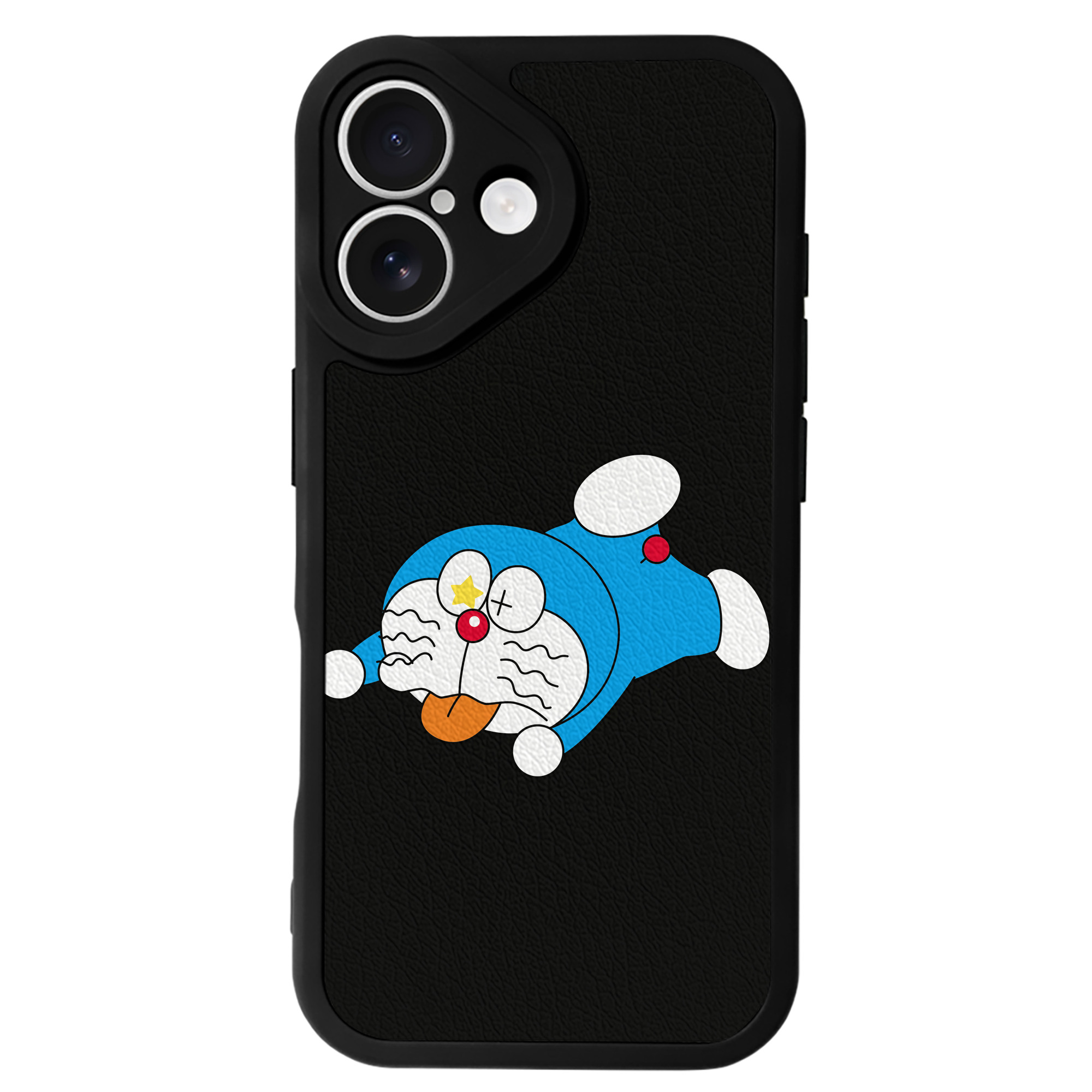 （画像用） ドラえもん Doraemon 【iPhone 16シリーズ対応】シリコンスマホケース（レザー調） 材質：シリコン